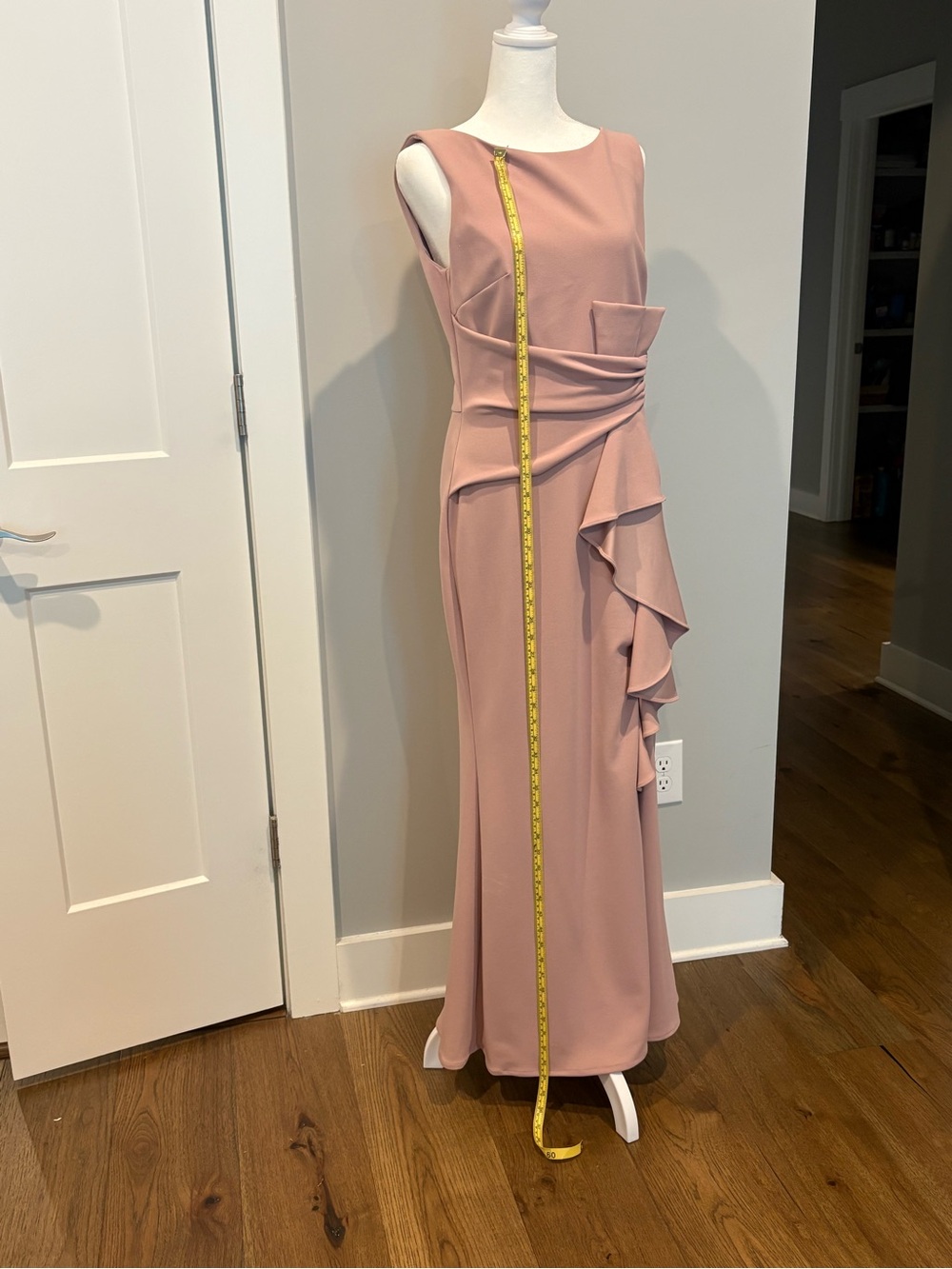 Betsy & Adam Dusty Rose Ruffle Dress - Picture 6 of 7